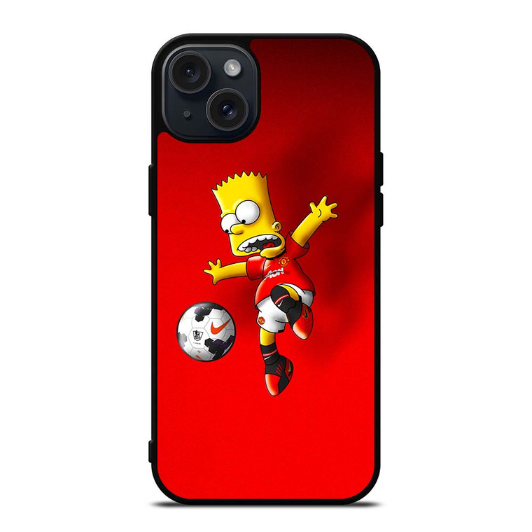 MANCHESTER UNITED BART SIMPSON iPhone 15 Plus Case Cover