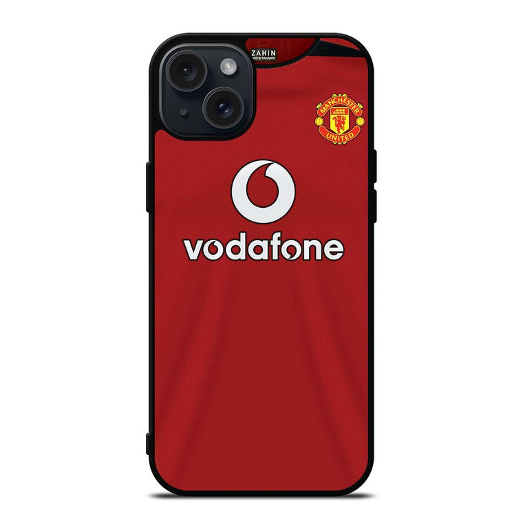 MANCHESTER UNITED FC CLASSIC JERSEY VODAFONE iPhone 15 Plus Case Cover