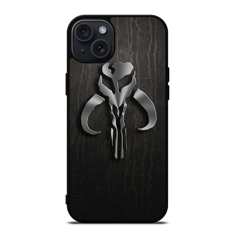 MANDALORIAN LEATHER LOGO iPhone 15 Plus Case Cover