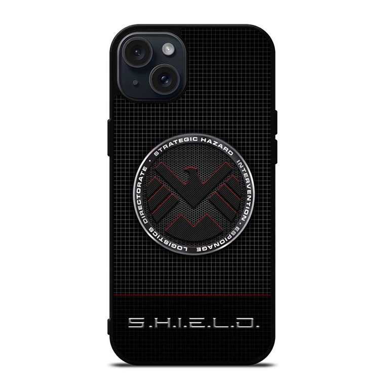 MARVEL AGENTS OF SHIELD LOGO METAL iPhone 15 Plus Case Cover