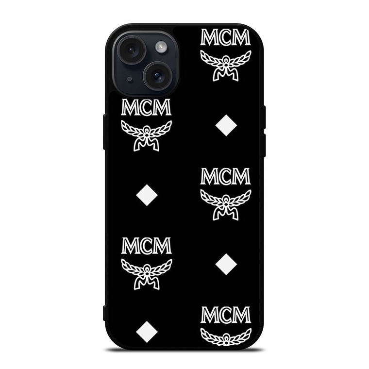 MCM WORLDWIDE LOGO BLACK iPhone 15 Plus Case Cover