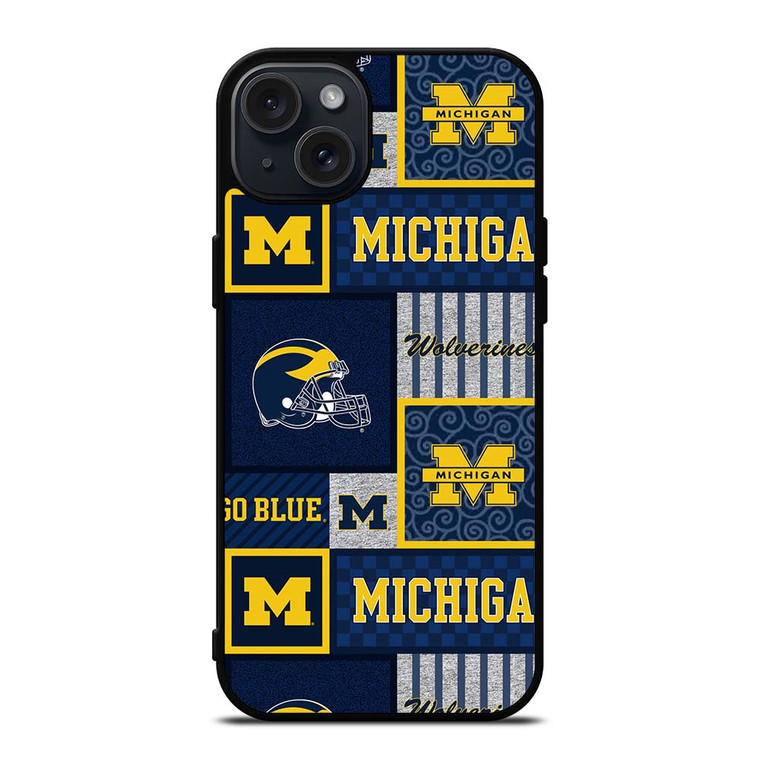 MICHIGAN WOLVERINES COLLAGE iPhone 15 Plus Case Cover
