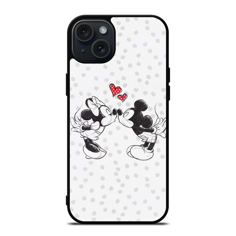 MICKEY AND MINIE MOUSE KISSING Disney iPhone 15 Plus Case Cover