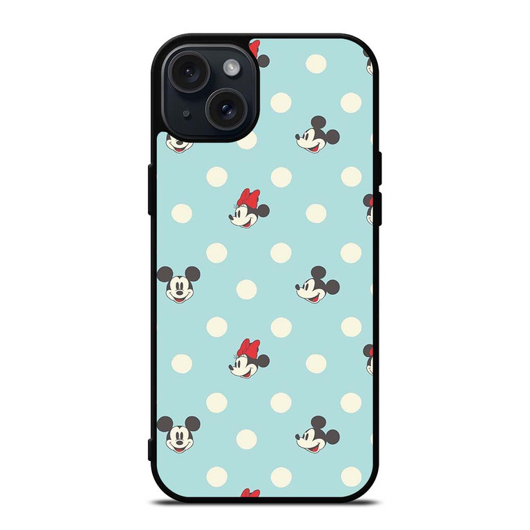 MICKEY AND MINNIE MOUSE DISNEY POLKADOTS iPhone 15 Plus Case Cover