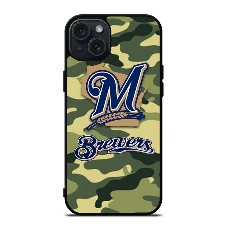 MILWAUKEE BREWERS CAMO LOGO iPhone 15 Plus Case Cover