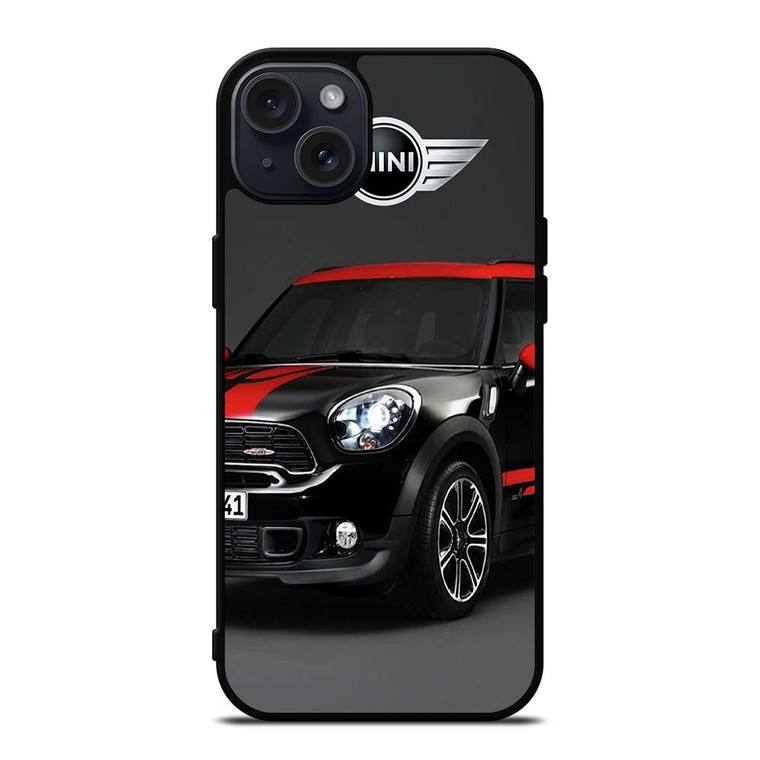 MINI COOPER CAR BLACK iPhone 15 Plus Case Cover