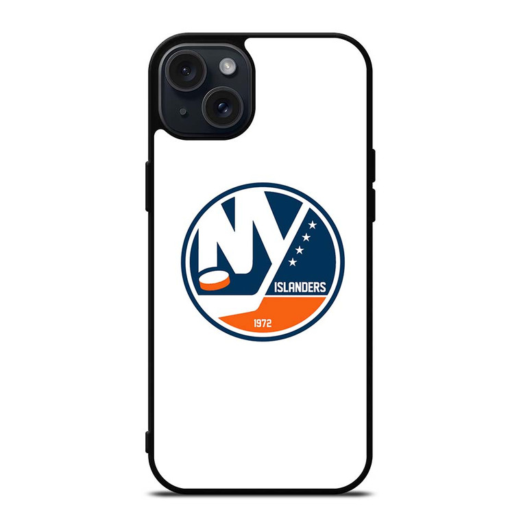 NEW YORK ISLANDER LOGO WHITE iPhone 15 Plus Case Cover