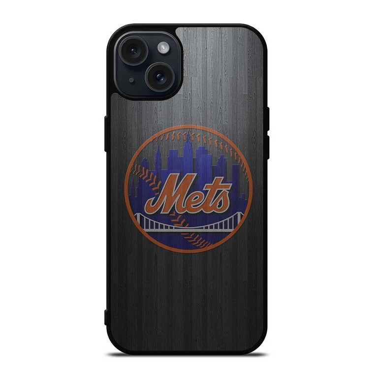 NEW YORK METS WOODEN LOGO iPhone 15 Plus Case Cover