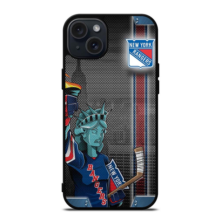 NEW YORK RANGERS NHL LIBERTY STATUE iPhone 15 Plus Case Cover