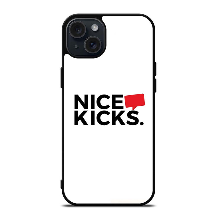 NICE KICKS SNEAKERS LOGO iPhone 15 Plus Case Cover