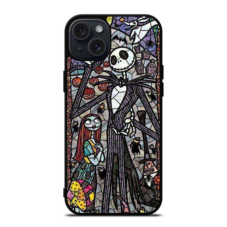 NIGHTMARE BEFORE CHRISTMAS ART GLASS iPhone 15 Plus Case Cover
