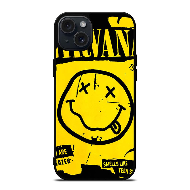 NIRVANA ROCK BAND SMILEY iPhone 15 Plus Case Cover NIRVANA ROCK BAND SMILEY iPhone 15 Plus Case Cover