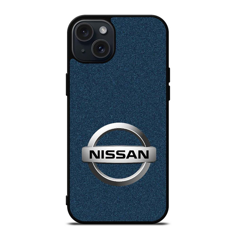 NISSAN CAR LOGO DENIM iPhone 15 Plus Case Cover NISSAN CAR LOGO DENIM iPhone 15 Plus Case Cover