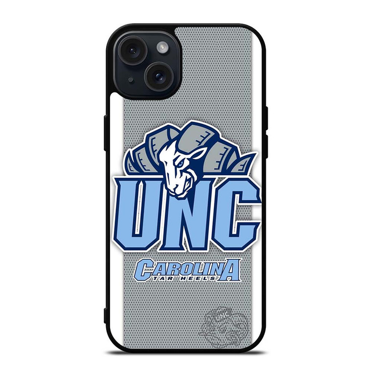 NORTH CAROLINA TAR HEELS LOGO BASKETBALL UNIVERSITY MASCOT iPhone 15 Plus Case Cover