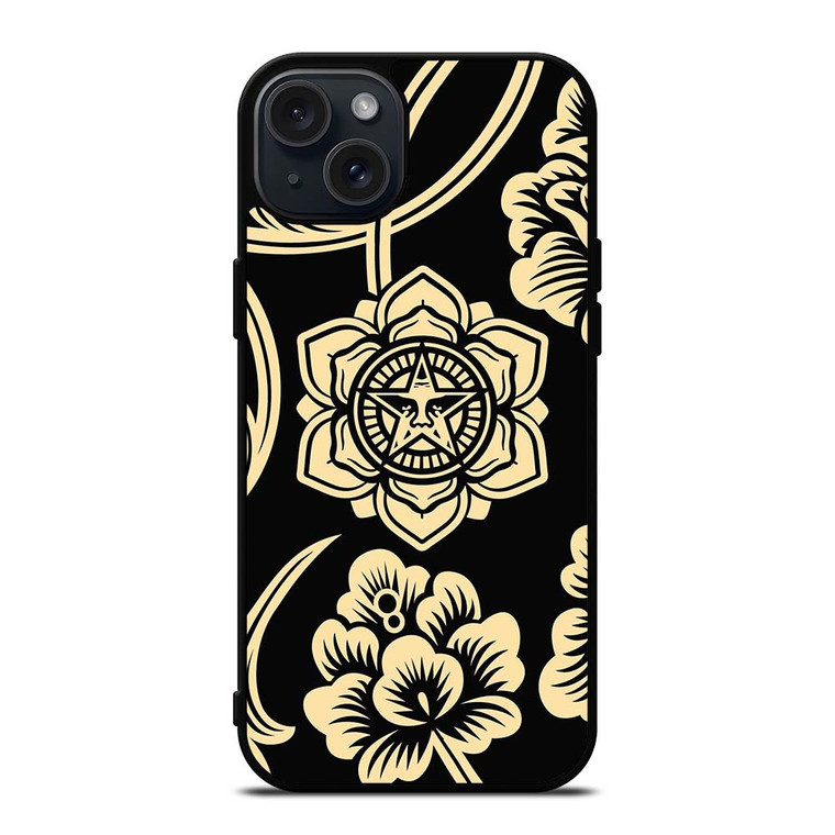OBEY CLOTHING FLORAL LOGO iPhone 15 Plus Case Cover