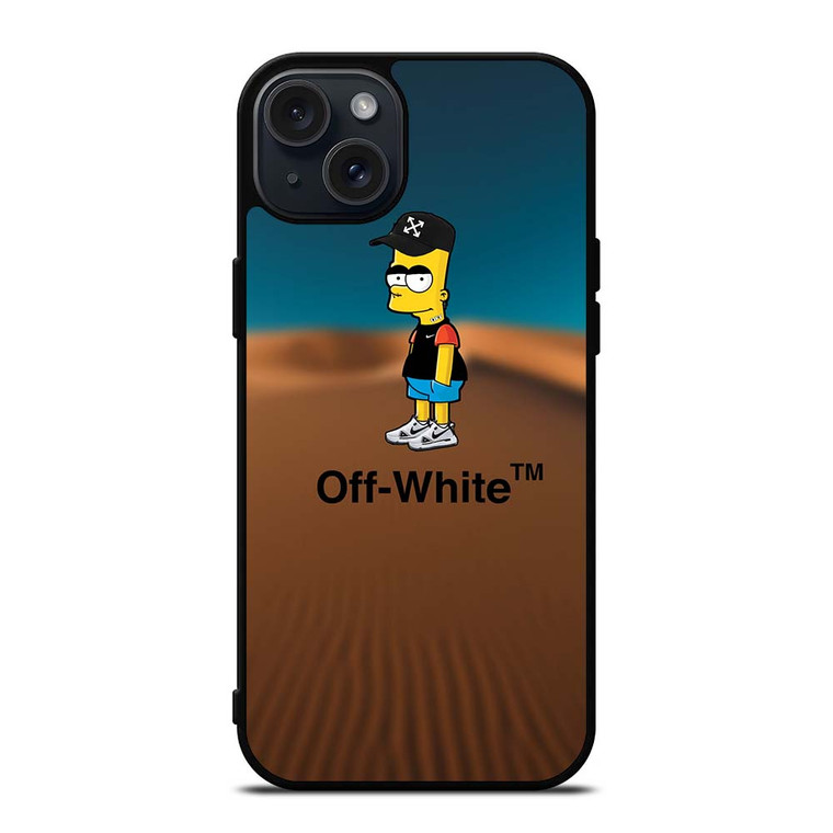 OFF WHITE BART SIMPSONS iPhone 15 Plus Case Cover