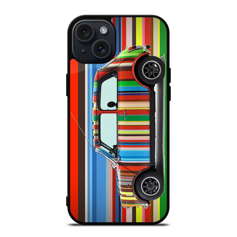 PAUL SMITH MINI COOPER STRIPE iPhone 15 Plus Case Cover PAUL SMITH MINI COOPER STRIPE iPhone 15 Plus Case Cover