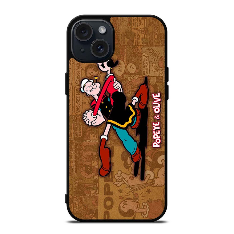 POPEYE AND OLIVE DANCE iPhone 15 Plus Case Cover POPEYE AND OLIVE DANCE iPhone 15 Plus Case Cover