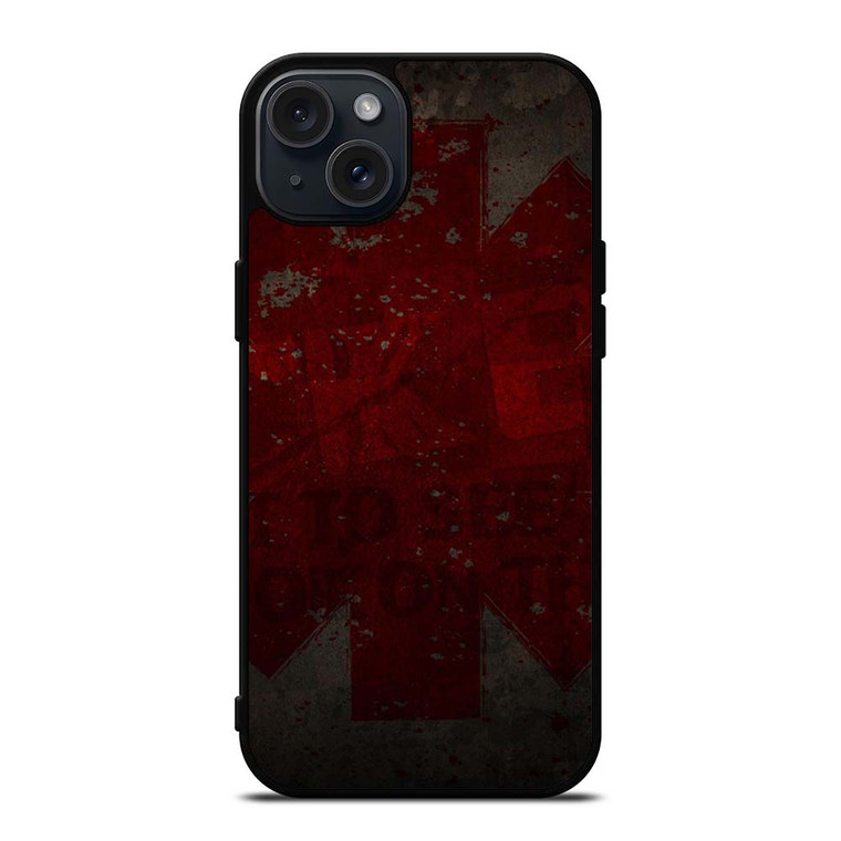 RED HOT CHILI PEPPERS LOGO iPhone 15 Plus Case Cover RED HOT CHILI PEPPERS LOGO iPhone 15 Plus Case Cover