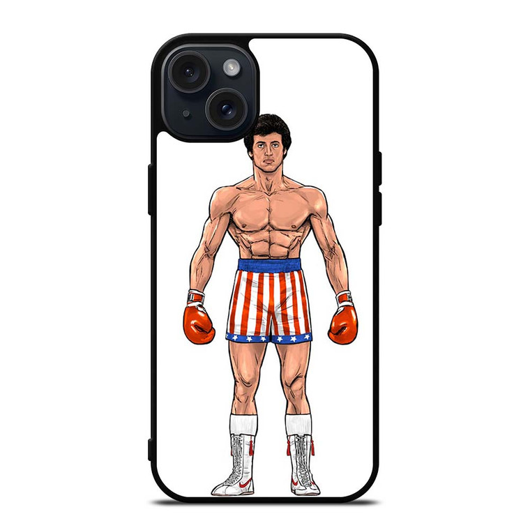 ROCKY BALBOA CARTOON iPhone 15 Plus Case Cover ROCKY BALBOA CARTOON iPhone 15 Plus Case Cover