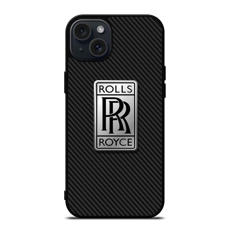 ROLLS ROYCE CAR LOGO CARBON iPhone 15 Plus Case Cover