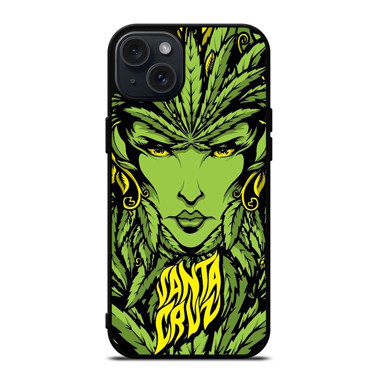 SANTA CRUZ SKATEBOARD LADY LEAFS iPhone 15 Plus Case Cover