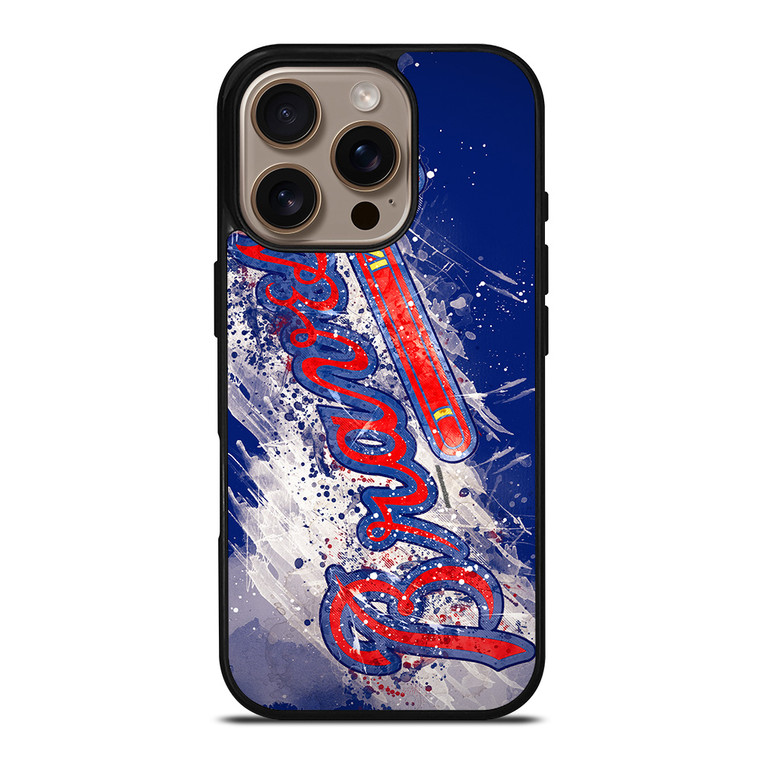 ATLANTA BRAVES ART LOGO iPhone 16 Pro Case Cover