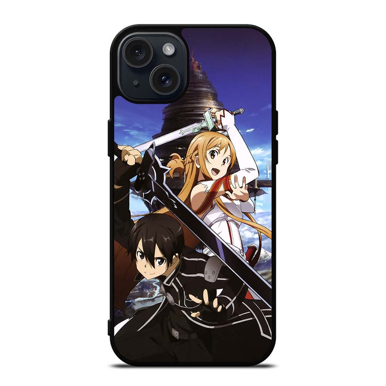 SAO SWORD ART ONLINE KIRITO AND ASUNA iPhone 15 Plus Case Cover