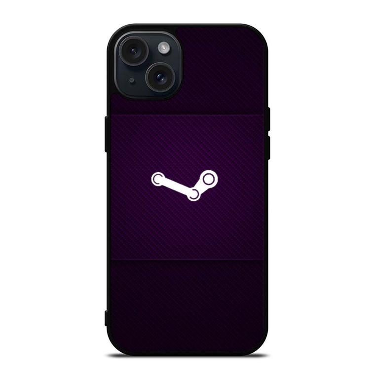 STEAM GAME PURPLE ICON iPhone 15 Plus Case Cover