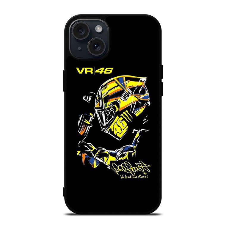 VALENTINO ROSSI THE DOCTOR 46 SIGNATURE iPhone 15 Plus Case Cover VALENTINO ROSSI THE DOCTOR 46 SIGNATURE iPhone 15 Plus Case Cover