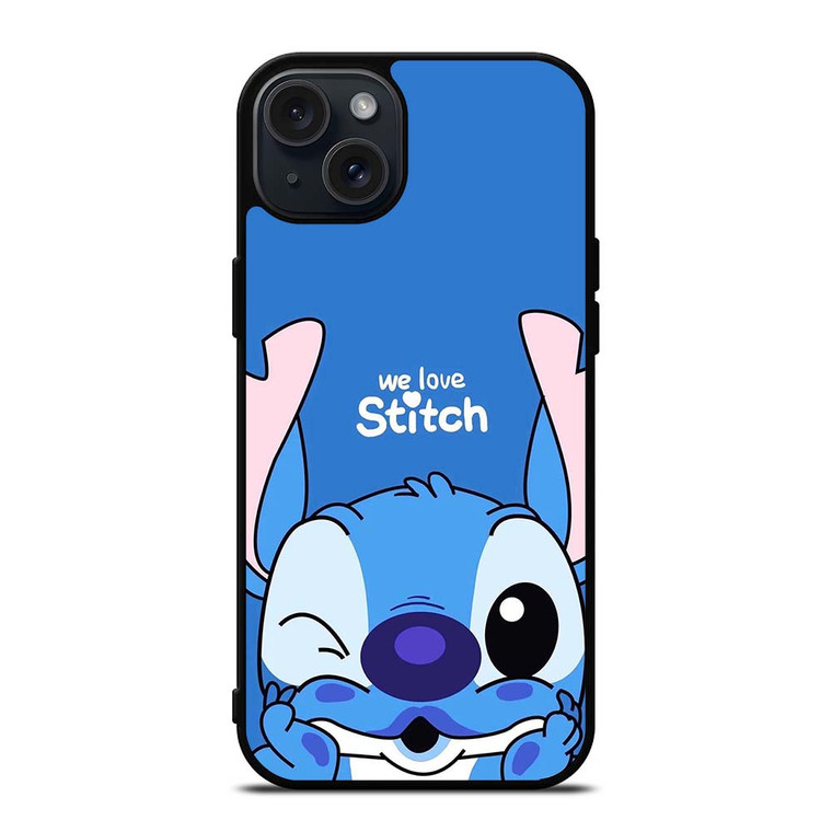 WE LOVE STITCH AND LILO CARTOON iPhone 15 Plus Case Cover WE LOVE STITCH AND LILO CARTOON iPhone 15 Plus Case Cover