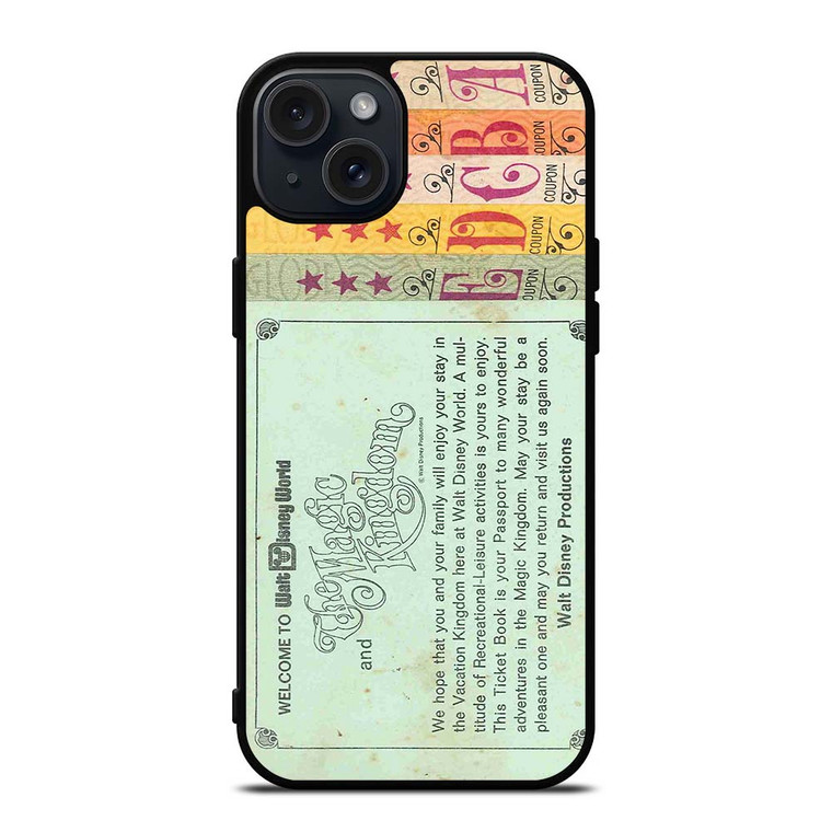 WORLD DISNEY TICKET BOOK iPhone 15 Plus Case Cover WORLD DISNEY TICKET BOOK iPhone 15 Plus Case Cover