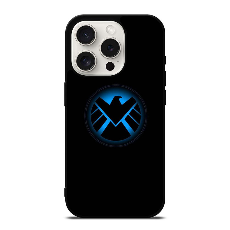 AGENTS OF SHIELD MARVEL LOGO BLUE iPhone 15 Pro Case Cover