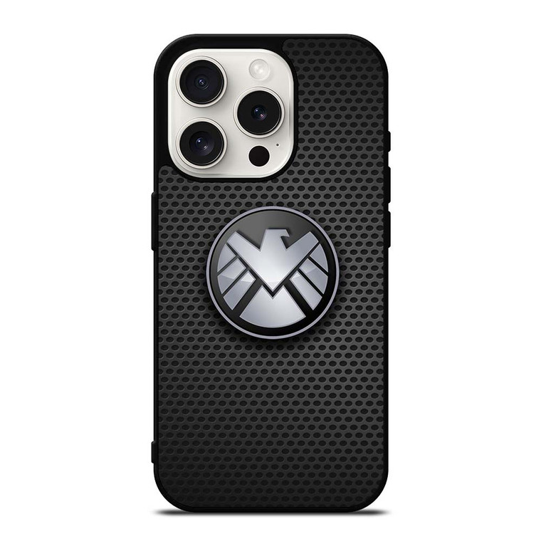 AGENTS OF SHIELD MARVEL LOGO METAL iPhone 15 Pro Case Cover