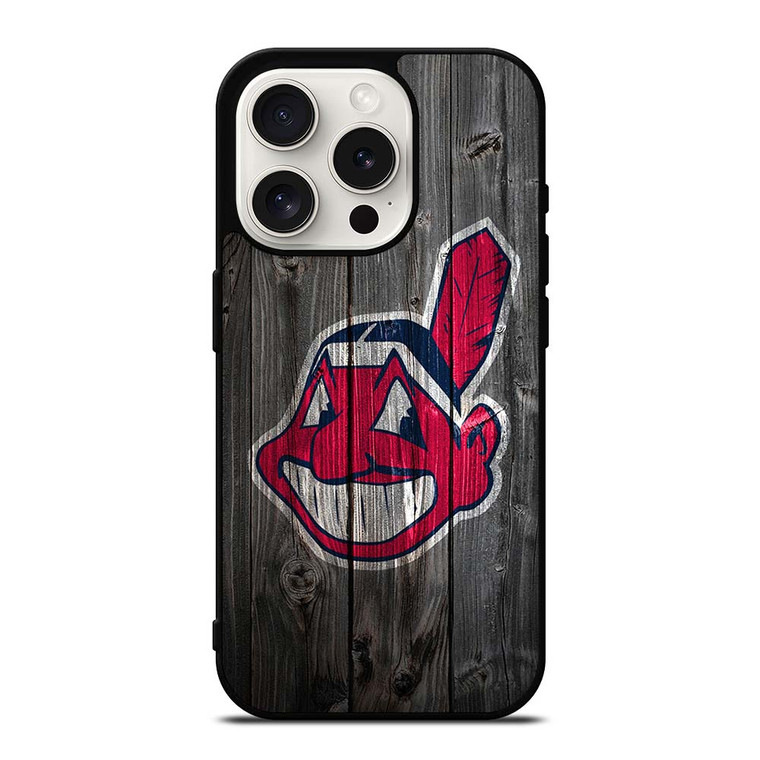 CLEVELAND INDIANS WOODEN LOGO iPhone 15 Pro Case Cover CLEVELAND INDIANS WOODEN LOGO iPhone 15 Pro Case Cover