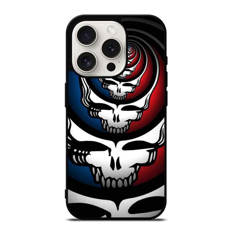 GRATEFUL DEAD SKULL LOGO ART iPhone 15 Pro Case Cover