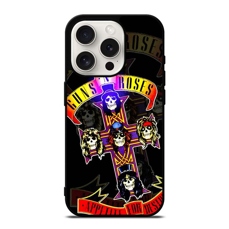 GUNS N ROSES BAND ROCK iPhone 15 Pro Case Cover