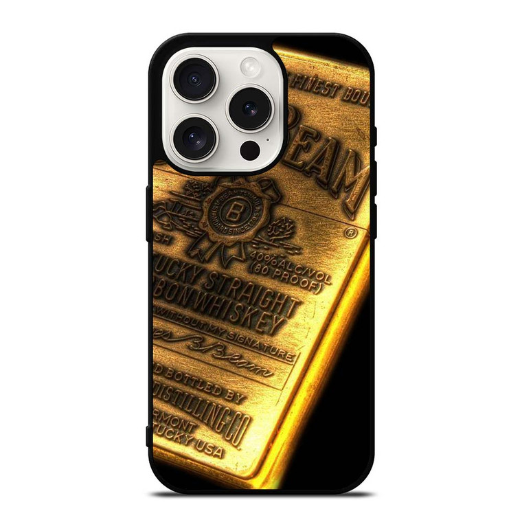 JIM BEAM WHISKEY GOLD iPhone 15 Pro Case Cover