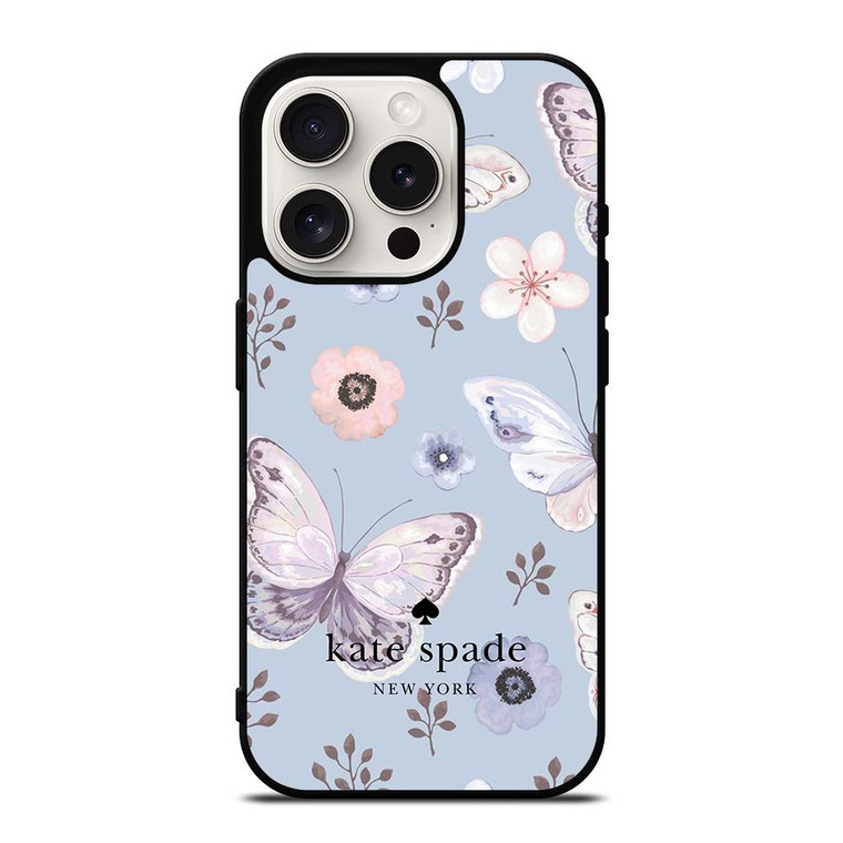 KATE SPADE NEW YORK LOGO BUTTERFLY PATTERN iPhone 15 Pro Case Cover