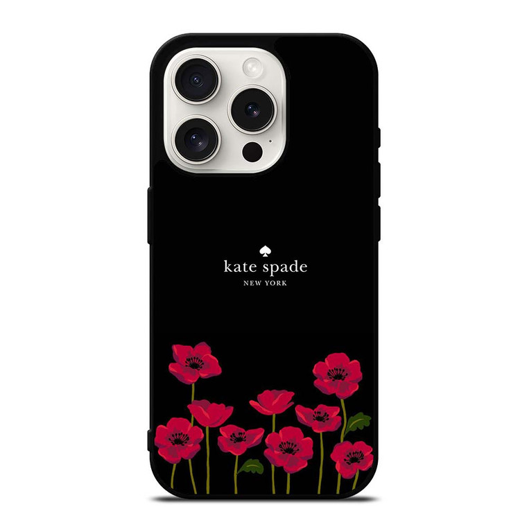 KATE SPADE NEW YORK LOGO ROSES iPhone 15 Pro Case Cover