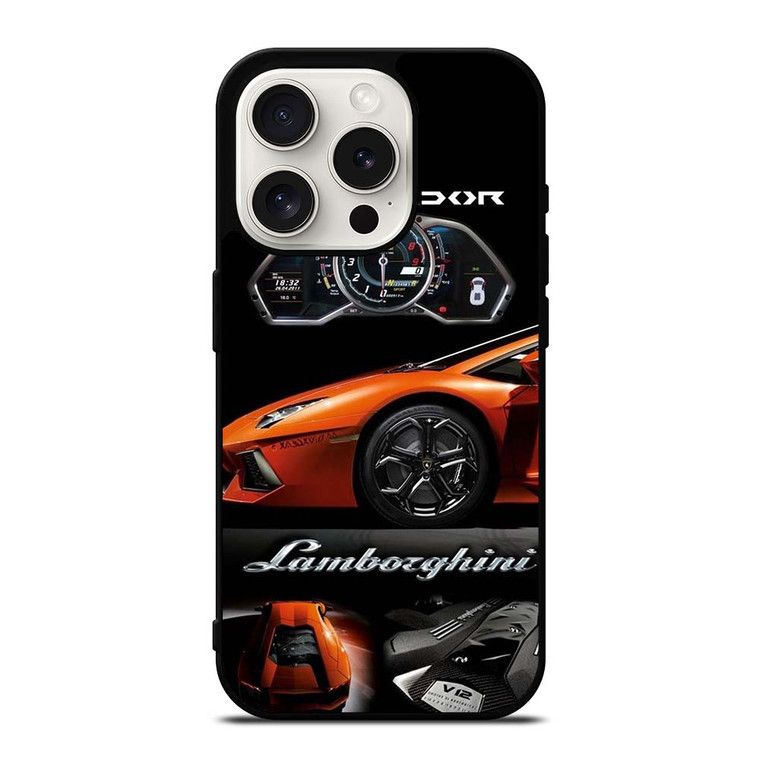 LAMBORGHINI AVENTADOR iPhone 15 Pro Case Cover LAMBORGHINI AVENTADOR iPhone 15 Pro Case Cover