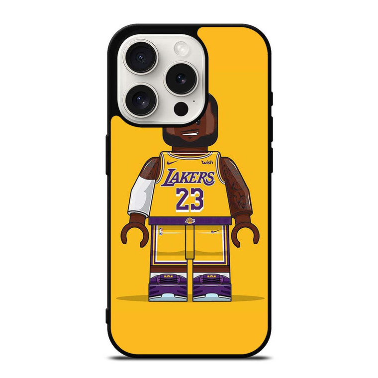 LEBRON JAMES LA LAKERS NBA LEGO BASKETBALL iPhone 15 Pro Case Cover LEBRON JAMES LA LAKERS NBA LEGO BASKETBALL iPhone 15 Pro Case Cover