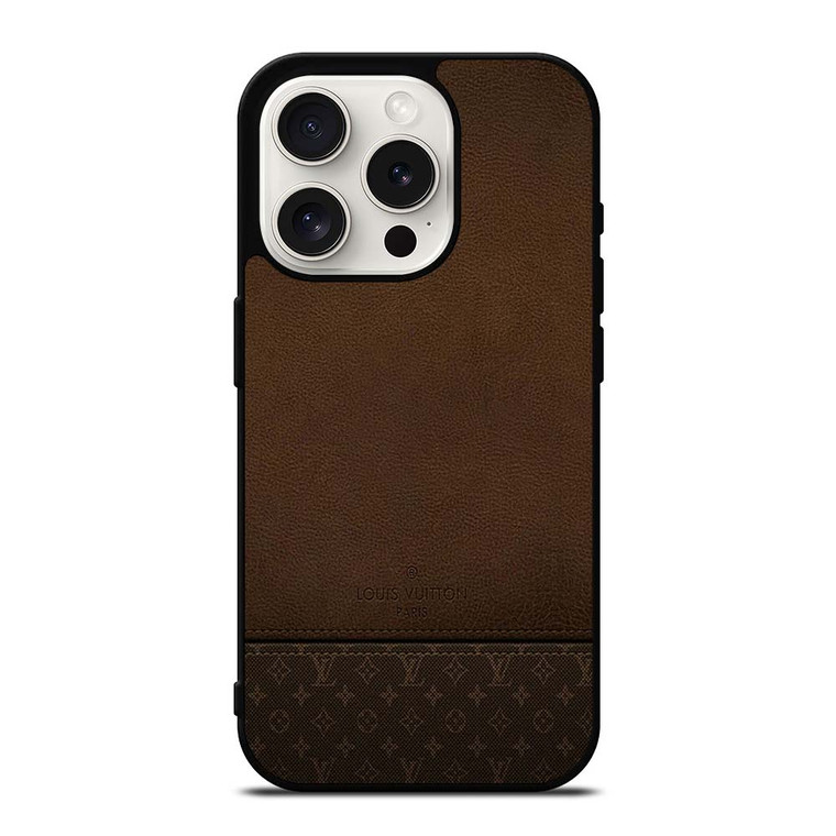 LOUIS VUITTON PARIS LV LOGO LEATHER BAG iPhone 15 Pro Case Cover