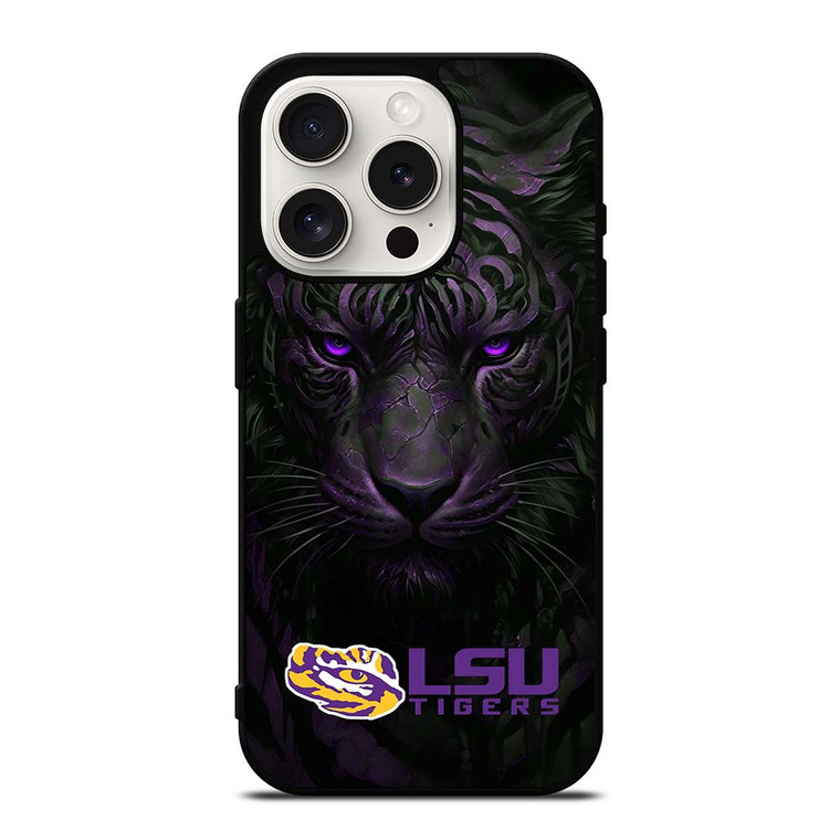 LSU TIGERS LOGO UNIVERSITY FOOTBALL TEAM ICON iPhone 15 Pro Case Cover