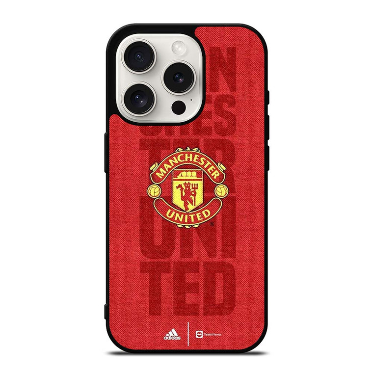 MANCHESTER UNITED FC FOOTBALL LOGO RED DEVILS ICON iPhone 15 Pro Case Cover