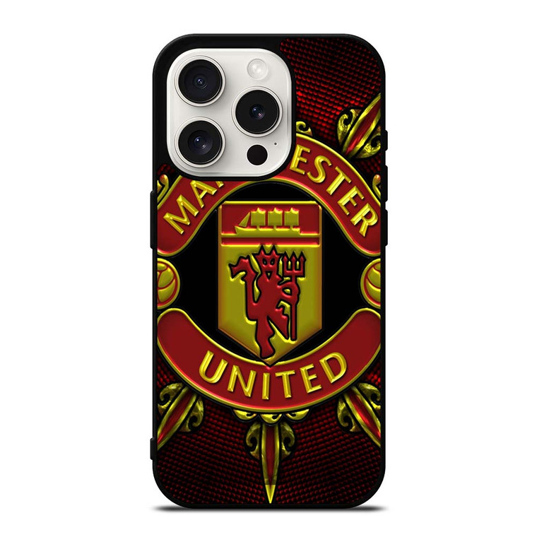 MANCHESTER UNITED LOGO ART iPhone 15 Pro Case Cover