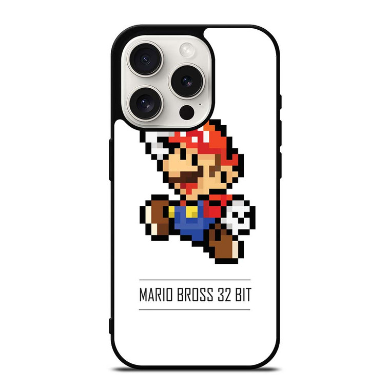 MARIO BROSS PIXEL 32 BIT iPhone 15 Pro Case Cover