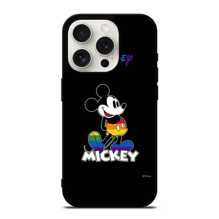 MICKEY MOUSE CARTOON BLACK DISNEY iPhone 15 Pro Case Cover