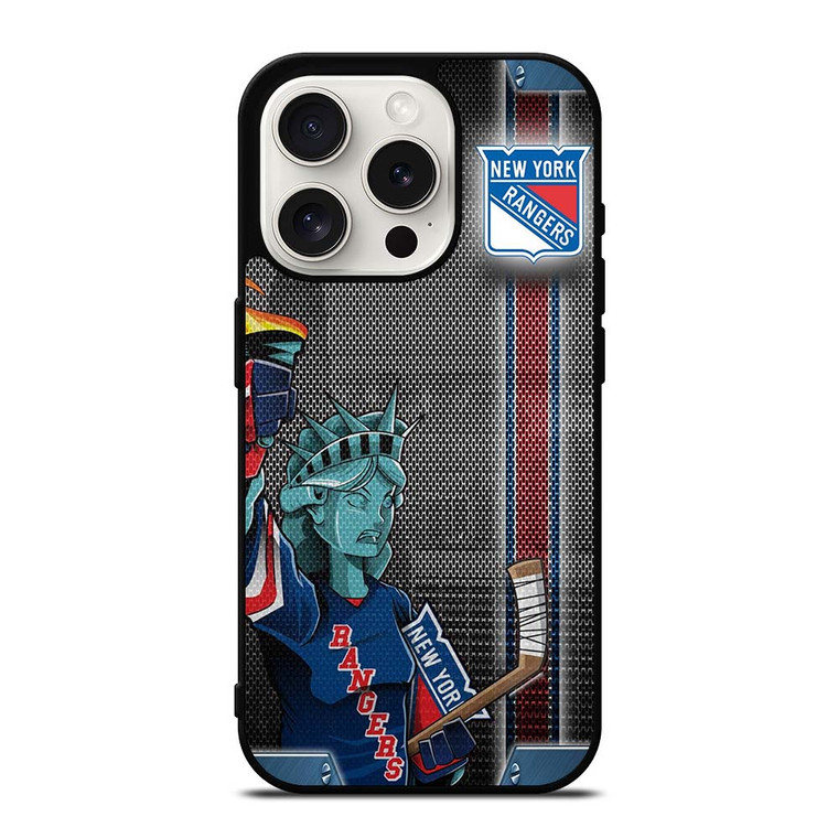 NEW YORK RANGERS NHL LIBERTY STATUE iPhone 15 Pro Case Cover