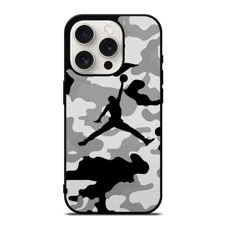 NIKE AIR JORDAN LOGO CAMO iPhone 15 Pro Case Cover